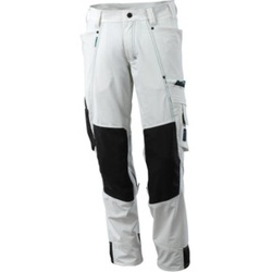 Mascot Hose mit Knietaschen, Stretchstoff Hose Größe 76C48, weiss