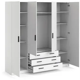 VCM Spell Kleiderschrank B183 201x196x50 cm weiß