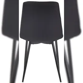 CLP 4er Set Esszimmerstühle Telde Stoff schwarz