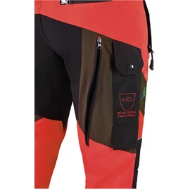 PSS Schnittschutzhose X-treme Vectran Rot/Schwarz - untersetzt