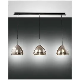 Fabas Luce Glow 3-flg. 60 cm schwarz/verchromt