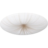 Eglo Nieves 1 Ø 31 cm, Sternenhimmel Deckenleuchte mit Kristall-Effekt, Flurlampe in weiß und gold, Lampe Decke für Schlafzimmer und Flur, warmweiß