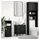 vidaXL Waschbeckenschrank mit Tür Schwarz Eichen-Optik 58 x 33 x 60 cm