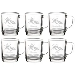 Glühweinglas Kaffeeglas 0,2l geeicht - Après Ski - 6 Stück