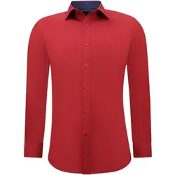 Gentile Bellini  Hemdbluse Business Baumwollhemd Slim Bluse  in Rot, EU XXL