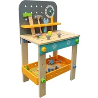 Vedes SpielMaus Holz Werkbank 40x26,5x65 cm, 44 Teile