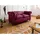 Massivmoebel24 Couch Leder 2-Sitzer Rot