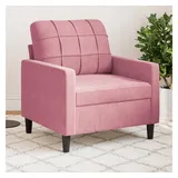 vidaXL Sessel Rosa 60 cm Samt