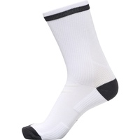 hummel Unisex Elite Indoor Low Pa Sock WHITE/FORGED IRON, 39 EU