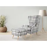 Home Affaire Polstergarnitur Charles Polyester 78 x 118 x 152 cm Grau