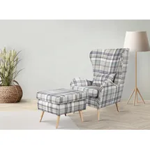 Home Affaire Polstergarnitur Charles Polyester 78 x 118 x 152 cm Grau