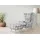 Home Affaire Polstergarnitur Charles Polyester 78 x 118 x 152 cm Grau
