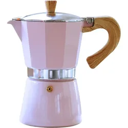 Espressokocher GNALI & ZANI "Venezia", rosa (hellrosa), 6 Tassen, 6 Tasse(n), Kaffeemaschinen, Induktion, rosa