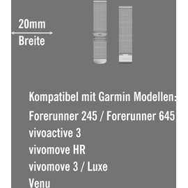 Garmin Smartwatch-Armband silber