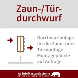 AL Briefkastensysteme 2er Briefkastenanlage RAL 7016 Anthrazit inkl. Zeitungsfach