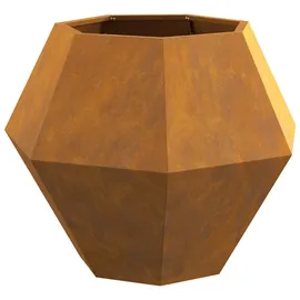 vidaXL Pflanzkübel 2 pcs Rostig 75 x 75 x 60 cm Wetterfeststahl