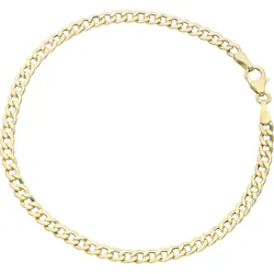 Luigi Merano Armband Panzerkette glanz, Gold 375 21 cm Damen 