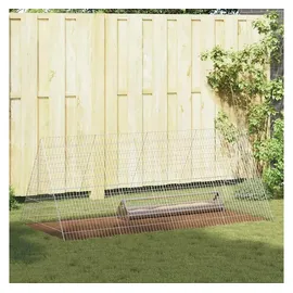 vidaXL Hühnerstall 215 x 100 x 85 cm silber