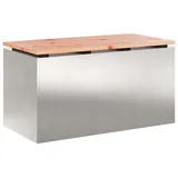 vidaXL Gartenbank 80 x 40 x 43 cm Edelstahl Silber