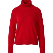 s.Oliver Rollkragenpullover mit seitlichem Knopf-Detail Rot 4XL