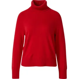 s.Oliver Rollkragenpullover mit seitlichem Knopf-Detail Rot 4XL