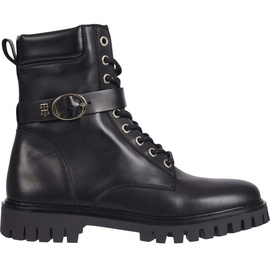 Tommy Hilfiger Damenschuhe Stiefel Schnürer Schwarz Freizeit, Schuhgröße:37 EU - Schwarz