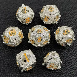 Celestial Dragon Orbs - Silver & Orange