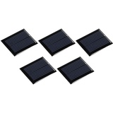 sourcing map Packung von 10 Sonnenkollektor Mini Solarpanel Zelle 1V 80mA 0.08W 30mm x 25mm für DIY Stromprojekt Solarstrom Versorgung Polykristallinem Silizium Batterie Bausatz