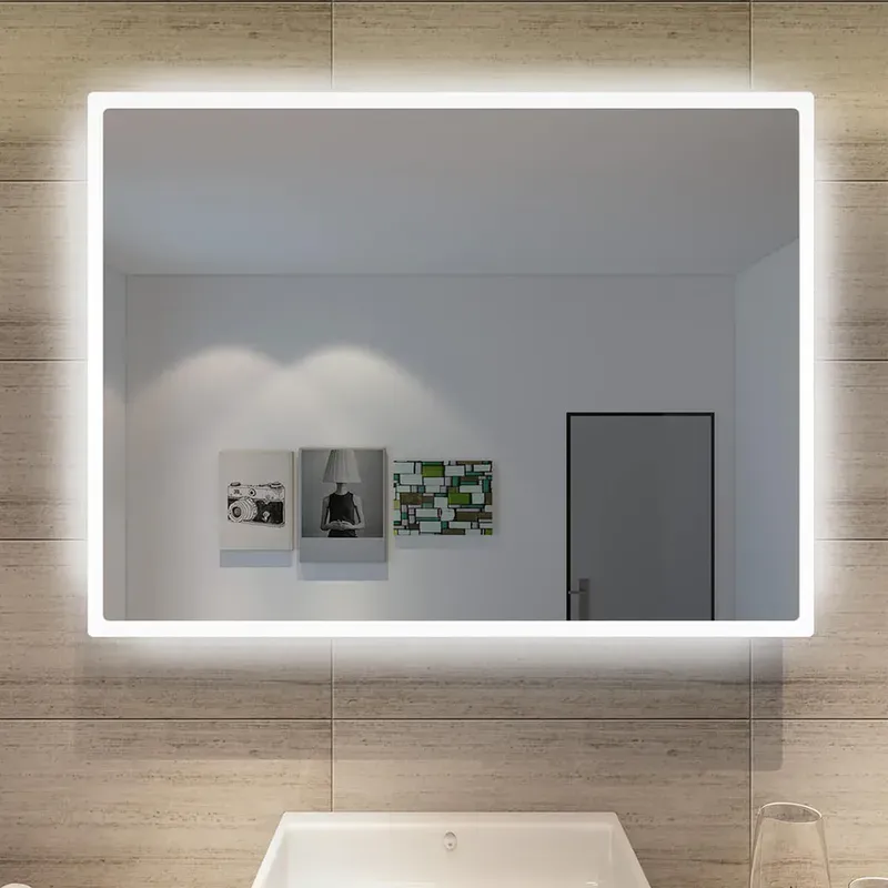 SONNI Badezimmer LED Spiegel Badspiegel mit Beleuchtung Wandschalter 80Lx60Bcm GTBM1586B