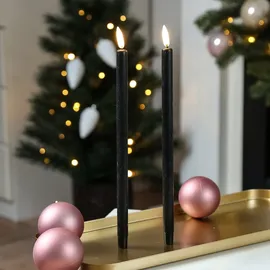 uYuni Thea LED Stabkerzen 25 cm schwarz 2 St.