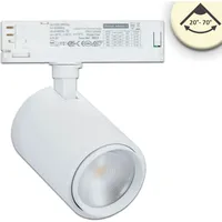 ISOLED 3-PH Schienen-Strahler fokussierbar, 42W, 20°-70°, weiß matt, 3500K,