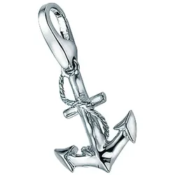 Giorgio Martello Milano Charm Anker mit Seil, Silber 925 Charms & Kettenanhänger   Silber Damen 