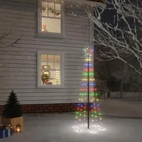 VidaXL LED-Weihnachtsbaum mit Erdnägeln Blau 108 LEDs 180 cm