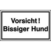 Betriebsausstattung24 Hinweisschild Vorsicht! Bissiger Hund 20 x 12 cm