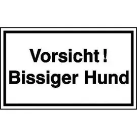 Betriebsausstattung24 Hinweisschild Vorsicht! Bissiger Hund 20 x 12 cm