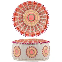 Marrakesch Orient & Mediterran Interior Pouf Garet Baumwolle 50 x 25 cm Orange