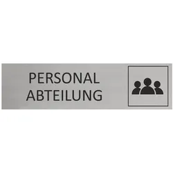 CombiCraft Aluminium Türschild Personalabteilung 165x45mm mit 3M-Tape