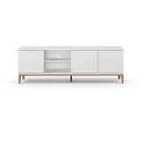 Andas Lowboard ANDAS "Maryd", weiß (weiß, wotan eiche), B:160cm H:15cm T:41cm, MDF, Spanplatte, Sideboards, Lowboard, Kommode, Untergestell in Holzoptik, Breite 160 cm