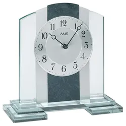Tischuhr AMS "T1121", transparent, Tischuhren, Wohnzimmer, Esszimmer,Made in Germany