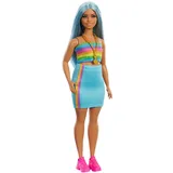 Barbie Fashionista Puppe Nr. 218 mit Langen blauen Haaren (HRH16)