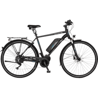 Fischer VIATOR ETD 1861 Trekkingrad (Laufradgröße: 28 Zoll, Rahmenhöhe: 49 cm, Damen-Rad, 627 Wh, Schwarz matt)