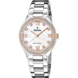 Festina Quarz Damen Solar Energy F20658/1 - beige,silber - 35mm