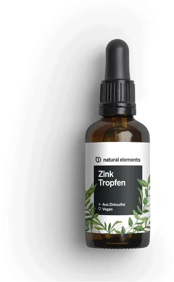 Zink Tropfen - 100ml - 15mg Zink pro Tagesdosis - Premium: Ionisches Zink (Zink-Sulfat) - Ohne Alkohol, laborgeprüft, 100% vegan & in Deutschland produziert 100 ml