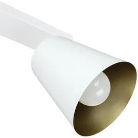 Licht-Erlebnisse Deckenstrahler BOMER Weiß Gold flexibel 2-flammig E27