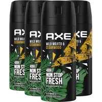 Axe Bodyspray Wild Mojito & Cedarwood Deo ohne Aluminium 4x 150ml