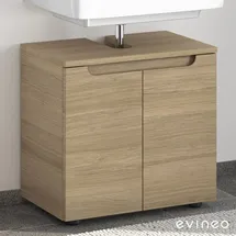 Evineo ineo5 Unterschrank B: 60 cm, 2 Türen, mit Griffmulde, ohne Waschtischanbindung, BE0313OA,