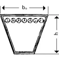 Schmalkeilriemen XPA 1607 Strongbelt Maximum