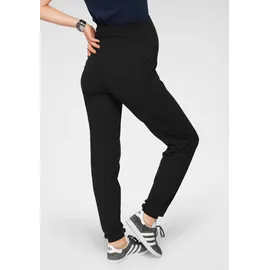 NEUN MONATE Umstandssweathose NEUN MONATE "Sweatshose mit Bund", Damen, Gr. 40/42, N-Gr, schwarz, Sweatware, Obermaterial: 95% Baumwolle, 5% Elasthan, unifarben, Basic, lässig geschnitten lang, Hosen, mit breitem Rippenbündchen
