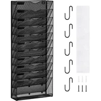 Vevor 12-stöckiger Aktenhalter, einteiliger Netz-Aktenhalter für Zeitschriften, Papier, Wand-Organizer