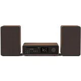 Pure Classic Stereo Hi-Fi Kompaktanlage mit CD-Player, Bluetooth 5.2 – 100W Stereoanlage, Internetradio, Spotify Connect, USB, AUX & Optical – Coffee Black/Walnut